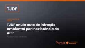 Capa de jurisprudência do TJDF sobre anulação de auto de infração ambiental por inexistência de área de preservação permanente no local