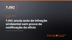 Capa da jurisprudência do TJSC que anula auto de infração ambiental sem notificação válida do ofício de exigências ao autuado